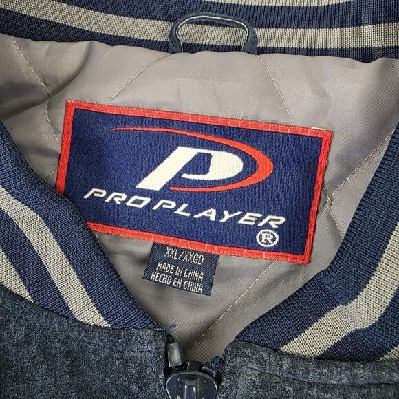 Vintage 90s Dallas Cowboys Pro Player Suede LeatherJacket Men's 2XL Two Tone‎ - Picture 4 of 13